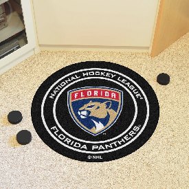 Florida Panthers Hockey Puck Rug - 27in. Diameter, 10539