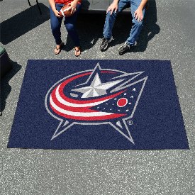 Columbus Blue Jackets Ulti-Mat Rug - 5ft. x 8ft. - Star and Flag Primary Logo, 10571