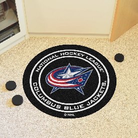 Columbus Blue Jackets Hockey Puck Rug - 27in. Diameter, 10572