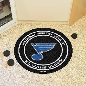 St. Louis Blues Hockey Puck Rug - 27in. Diameter, 10594