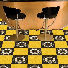 Boston Bruins Team Carpet Tiles - 45 Sq Ft., 10694