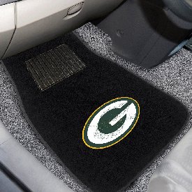 Green Bay Packers Embroidered Car Mat Set - 2 Pieces - Oval G Primary Logo, 10744