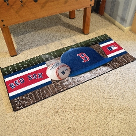 Boston Red Sox Baseball Runner Rug - 30in. x 72in. - B Cap Logo, 11070