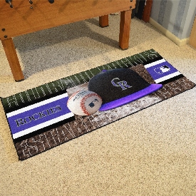 Colorado Rockies Baseball Runner Rug - 30in. x 72in. - CR Primary Cap Logo, 11075