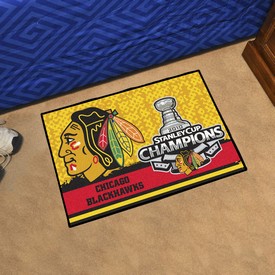 Chicago Blackhawks Starter Mat Accent Rug - 19in. x 30in., 2010 NHL Stanley Cup Champions, 11738 Chicago Blackhawks Starter Mat Accent Rug - 19in. x 30in., 2010 NHL Stanley Cup Champions, 11738