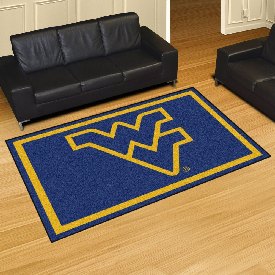 West Virginia Mountaineers 5ft. x 8 ft. Plush Area Rug, 11930