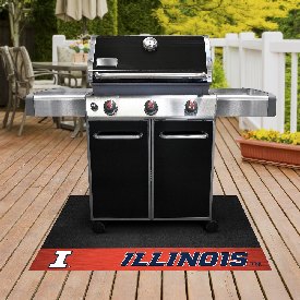 Illinois Illini Vinyl Grill Mat - 26in. x 42in., 12119