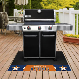 Houston Astros Vinyl Grill Mat - 26in. x 42in. - Star H Cap Logo & Wordmark, 12155