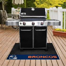 Denver Broncos Vinyl Grill Mat - 26in. x 42in. - Bronco Head Primary Logo & Wordmark, 12183