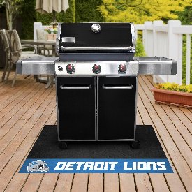 Detroit Lions Vinyl Grill Mat - 26in. x 42in. - Lion Primary Logo & Wordmark, 12184
