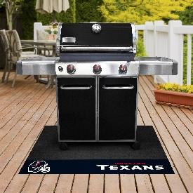 Houston Texans Vinyl Grill Mat - 26in. x 42in. - Bull Head Primary Logo & Wordmark, 12186