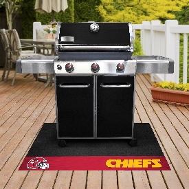 Kansas City Chiefs Vinyl Grill Mat - 26in. x 42in. - KC Arrow Primary Logo, 12189