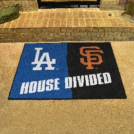 MLB House Divided - Dodgers / Giants House Divided Rug - 34 in. x 42.5 in., 12249