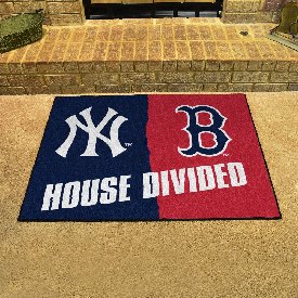 MLB House Divided - Yankees / Red Sox House Divided Rug - 34 in. x 42.5 in., 12252