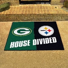 NFL - Green Bay Packers/Pittsburgh Steelers House Divided Mat, 12468