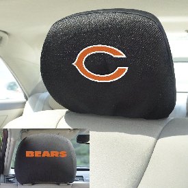 Chicago Bears Embroidered Head Rest Cover Set - 2 Pieces, 12493