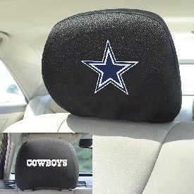 Dallas Cowboys Embroidered Head Rest Cover Set - 2 Pieces, 12496