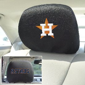 Houston Astros Embroidered Head Rest Cover Set - 2 Pieces, 12539