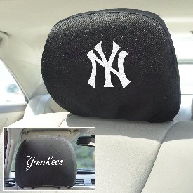 New York Yankees Embroidered Head Rest Cover Set - 2 Pieces, 12545