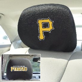 Pittsburgh Pirates Embroidered Head Rest Cover Set - 2 Pieces, 12548