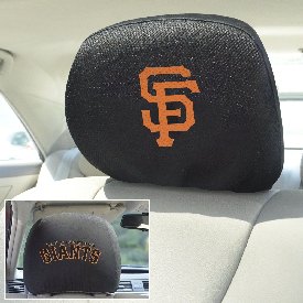 MLB - San Francisco Giants Head Rest Cover 10"x13" - 2 Pcs Per Set, 12550