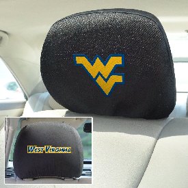 West Virginia Mountaineers Embroidered Head Rest Cover Set - 2 Pieces, 12603