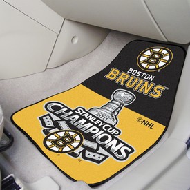 Boston Bruins Front Carpet Car Mat Set - 2 Pieces, 2011 NHL Stanley Cup Champions, 12676 Boston Bruins Front Carpet Car Mat Set - 2 Pieces, 2011 NHL Stanley Cup Champions, 12676