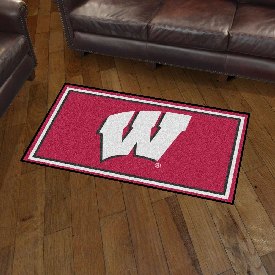 Wisconsin Badgers 3ft. x 5ft. Plush Area Rug, 13527
