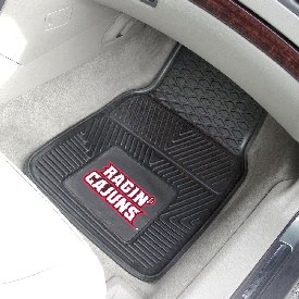Louisiana-Lafayette Heavy Duty 2-Piece Vinyl Car Mats 17"x27", 13929