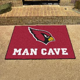 Arizona Cardinals Man Cave All-Star Rug - 34 in. x 42.5 in. - Cardinal Head Primary Logo, 14260