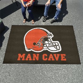 Cleveland Browns Man Cave Ulti-Mat Rug - 5ft. x 8ft. - Browns Helmet Primary Logo, 14290