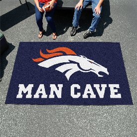 Denver Broncos Man Cave Ulti-Mat Rug - 5ft. x 8ft. - Bronco Head Primary Logo, 14298
