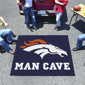 Denver Broncos Man Cave Tailgater Rug - 5ft. x 6ft. - Bronco Head Primary Logo, 14299