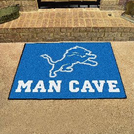 Detroit Lions Man Cave All-Star Rug - 34 in. x 42.5 in., 14300