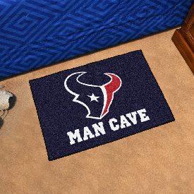 Houston Texans Man Cave Starter Mat Accent Rug - 19in. x 30in. - Bull Head Primary Logo, 14309