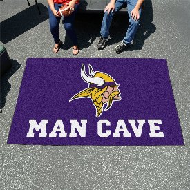 Minnesota Vikings Man Cave Ulti-Mat Rug - 5ft. x 8ft. - Viking Head Primary Logo, 14330