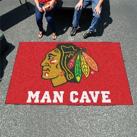 Chicago Blackhawks Man Cave Ulti-Mat Rug - 5ft. x 8ft., 14411