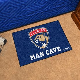 Florida Panthers Man Cave Starter Mat Accent Rug - 19in. x 30in., 14434