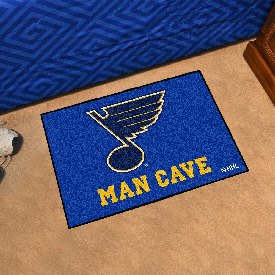 St. Louis Blues Man Cave Starter Mat Accent Rug - 19in. x 30in., 14486