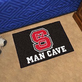 NC State Man Cave Starter Rug 19"x30", AGS-23972 NC State Man Cave Starter Rug 19"x30", AGS-23972