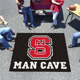 NC State Man Cave Tailgater Rug 5'x6', AGS-23974 NC State Man Cave Tailgater Rug 5'x6', AGS-23974