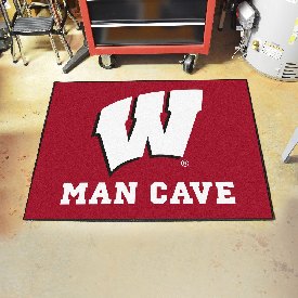 Wisconsin Badgers Man Cave All-Star Rug - 34 in. x 42.5 in., 14709