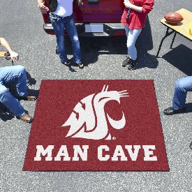 Washington State Cougars Man Cave Tailgater Rug - 5ft. x 6ft., 14718