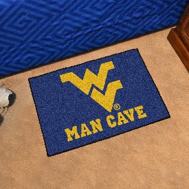 West Virginia Mountaineers Man Cave Starter Mat Accent Rug - 19in. x 30in., 14720
