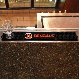 Cincinnati Bengals Bar Drink Mat - 3.25in. x 24in. - Striped B Primary Logo & Wordmark, 14755