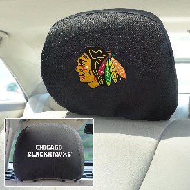 Chicago Blackhawks Embroidered Head Rest Cover Set - 2 Pieces, 14780
