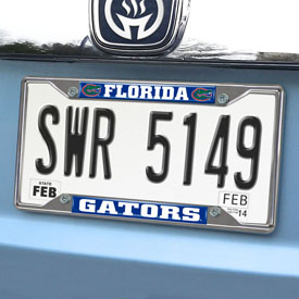 Florida Gators Chrome Metal License Plate Frame, 6.25in x 12.25in, 14811
