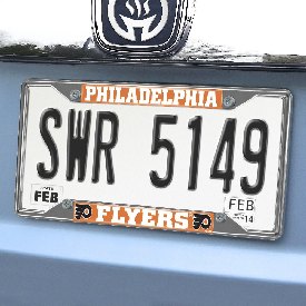 Philadelphia Flyers Chrome Metal License Plate Frame, 6.25in x 12.25in, 14883