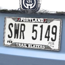 Portland Trail Blazers Chrome Metal License Plate Frame, 6.25in x 12.25in, 14889