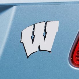 Wisconsin Badgers 3D Chrome Metal Emblem, 14935